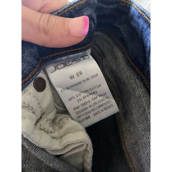 Joe's Jeans Women's Kency Boyfriend Slim Crop Jean Stretch Distressed Sz 25 - Picture 6 of 7